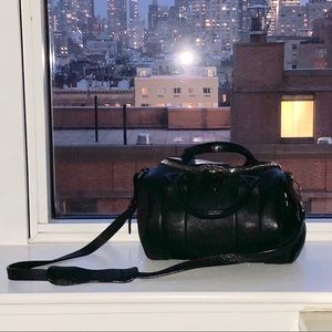 ALEXANDER WANG Gold Studded Black Leather Bag